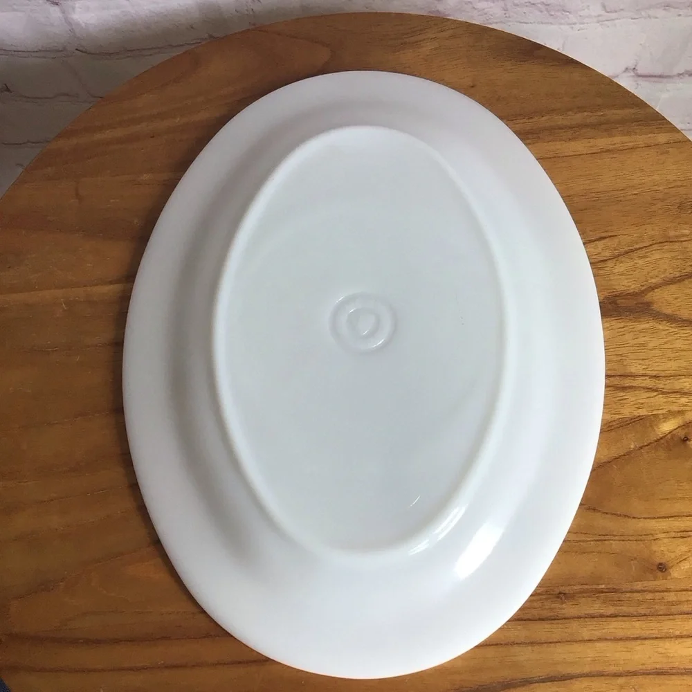 Vintage Federal Glass Golden Bamboo Serving Platter